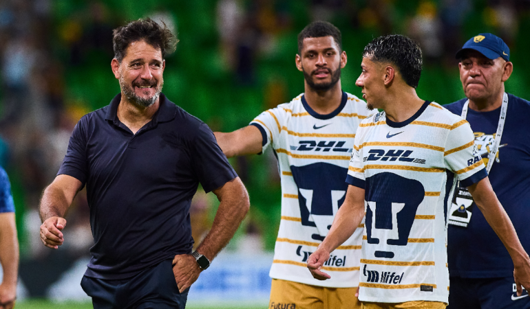 Gustavo Lema, técnico de Pumas satisfecho con el resultado de la Leagues Cup. Foto: Mexsport