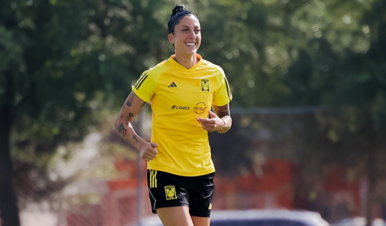 Jennifer Hermoso todavía no suma un minuto en el actual torneo con Tigres Femenil / Foto: Cortesía @TigresFemenil