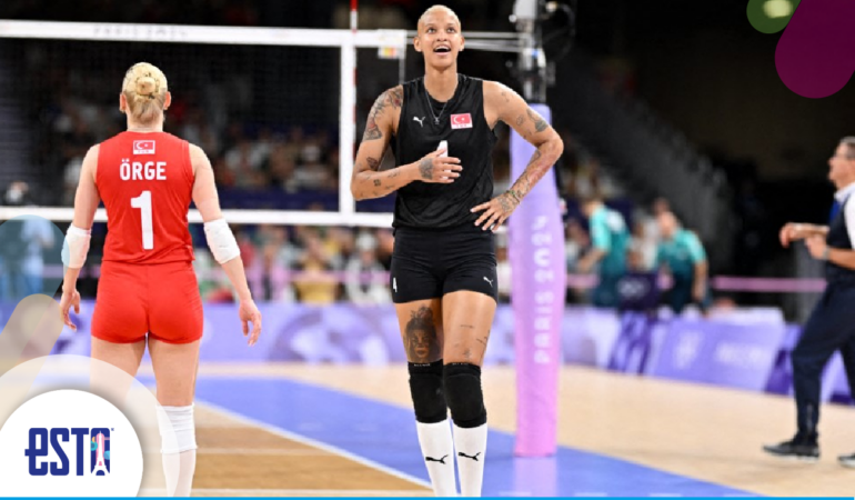 La jugadora de voleibol Melissa Vargas que brilla en París 2024. Foto: AFP