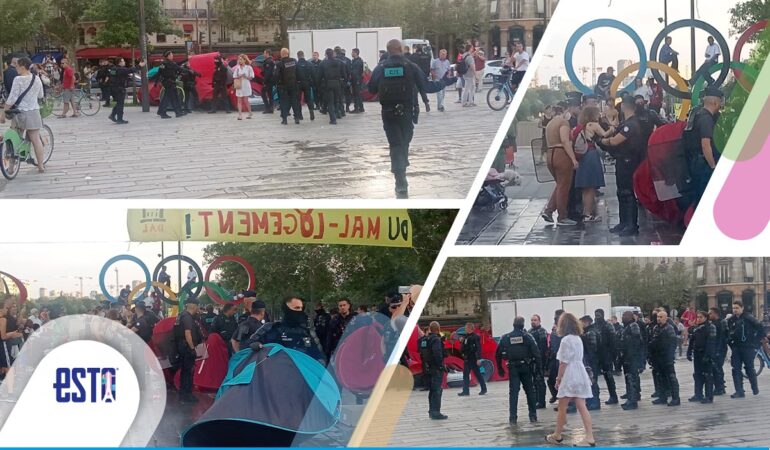 La policía desalojó protesta de falta de vivienda Foto Héctor Alfonso Morales