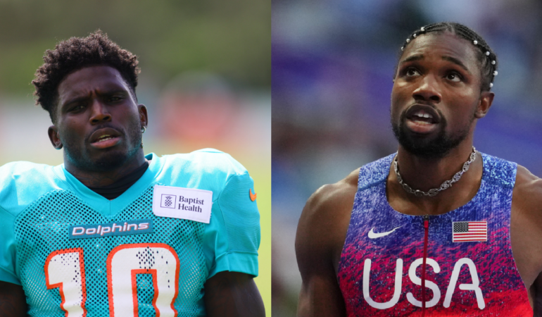 Noah Lyles y Tyreek Hill podrían competir en una carrera