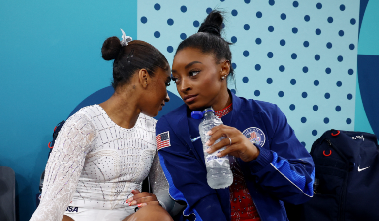 Simone Biles logró llevarse tres medallas de oro en París 2024 / Foto: Reuters