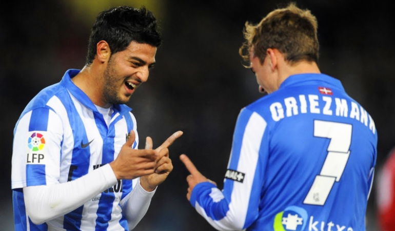 Antoine Griezmann y Carlos Vela fueron una de las mejores duplas en la Real Sociedad / Foto: Especial