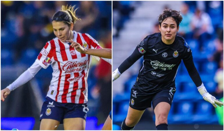 Blanca Félix y Alicia Cervantes dieron la cara por la goleada de Chivas / Foto: Luis Garduño