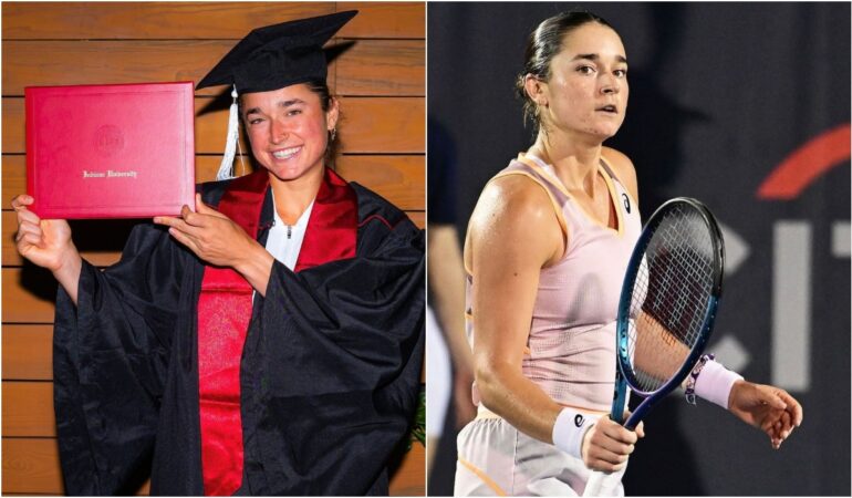 Caroline Dolehide tardó 7 años en acabar la carrera / Foto: IG Caroline Dolehide