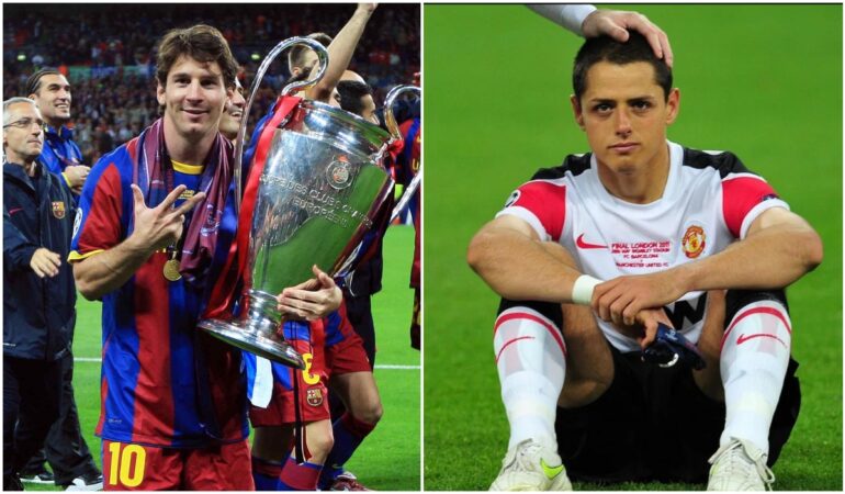 Chicharito no pudo ganar la Champions con el Manchester / Foto: Mexsport