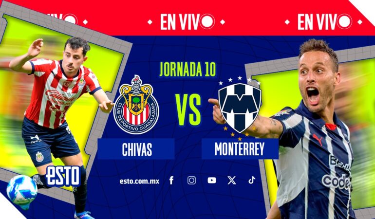 Chivas se enfrenta a los Rayados de Monterrey en el estadio Akron. FOTO: Especial