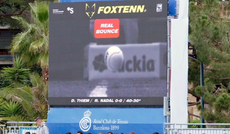 Foxtenn es el sistema de jueceo en los límites de la cancha del Guadalajara Open / Foto: Cortesía Foxxten
