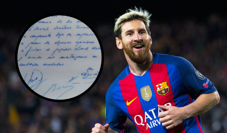 Lionel Messi firmó su primer contrato con el Barcelona hace 24 años / Foto: Mexsport