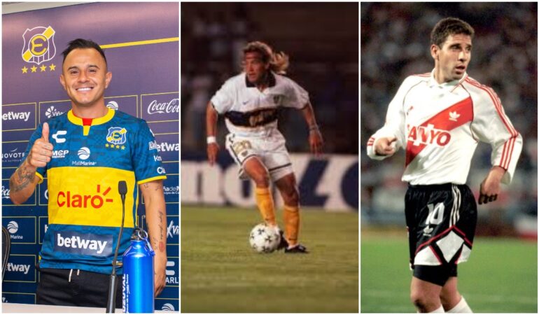 Luis Hernández, Alberto García Aspe y Luis Montes. jugando en Sudamérica. Foto: Cortesía