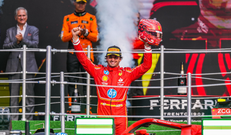 Carlos Sainz habla sobre su victoria en el GP de México / Foto: Luis Garduño