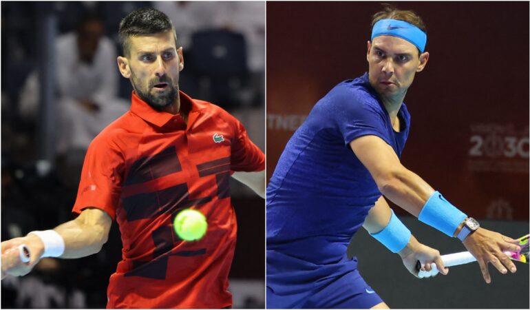 Djokovic y Nadal tendrán el juego 61 en su carrera. FOTOS: AFP