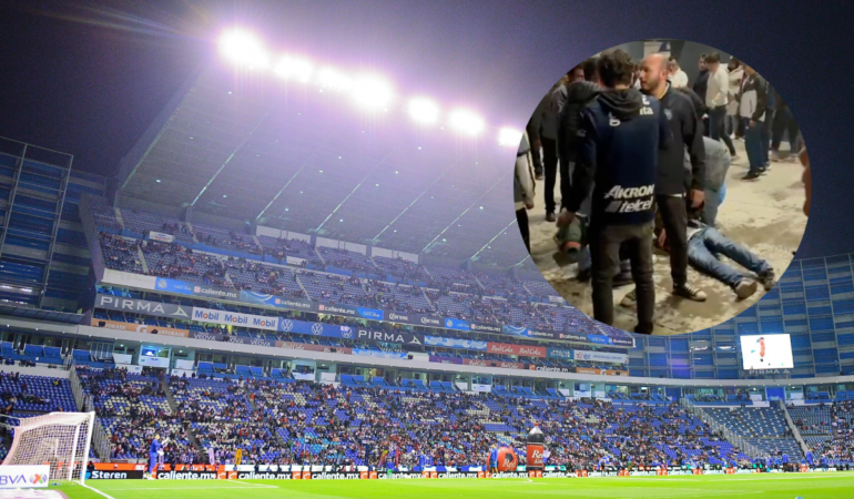 La violencia llegó al final del Puebla vs Chivas (1)