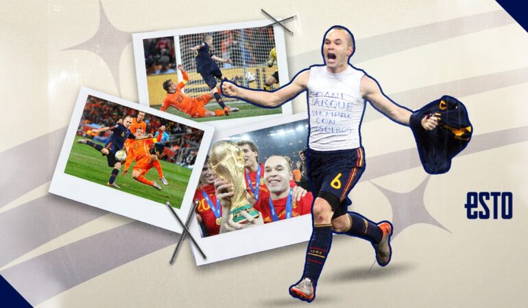 Andrés Iniesta fue quien le entregó a España su Copa del Mundo / Arte: Abril Hernández