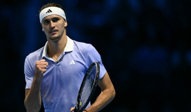 Alexander Zverev consiguió su segundo triunfo en la ATP Finals 2024. Foto: AFP