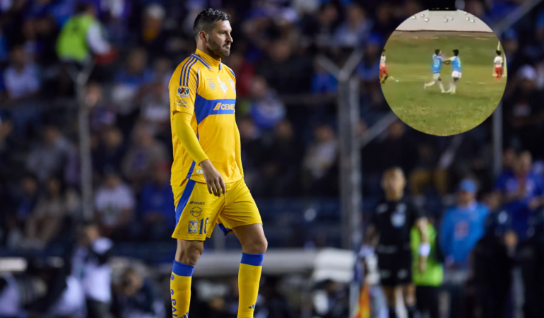 André Pierre Gignac festejó el gol de su hijo. Foto: Mexsport