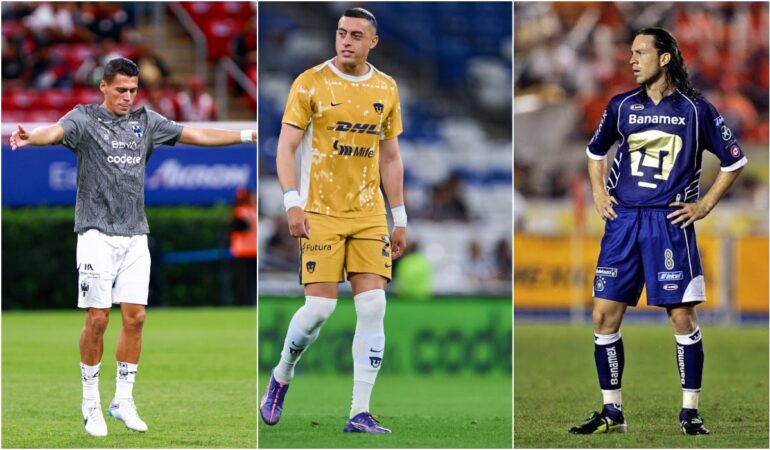 Antonio de Nigris, Héctor Moreno y Rogelio Funes Mori con Monterrey y Pumas. Foto: Mexsport