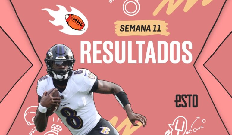 La NFL llegó a su semana 11 y estos son los resultados / Arte: Abril Hernández