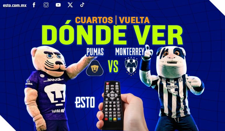 Pumas vs Monterrey por su pase a semifinales. Arte: Noé Gómez