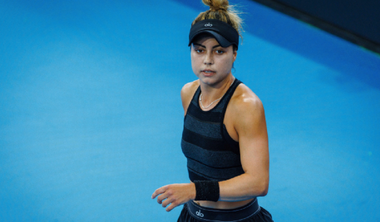 La tenista La mexicana Renata Zarazúa se despide de Brisbane. Foto: AFP