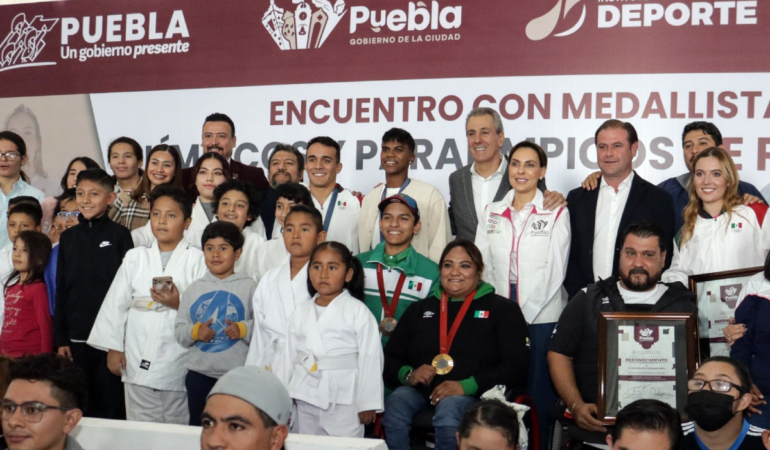 Medallistas olímpicos mexicanos imparten cátedra en Puebla / Foto: Daniel Casas