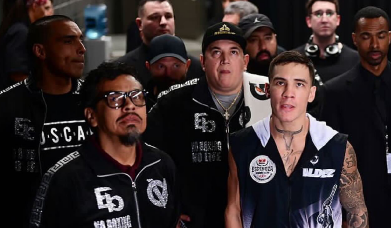 Óscar Valdez por otra victoria en su carrera profesional. Foto: @oscarvaldez56