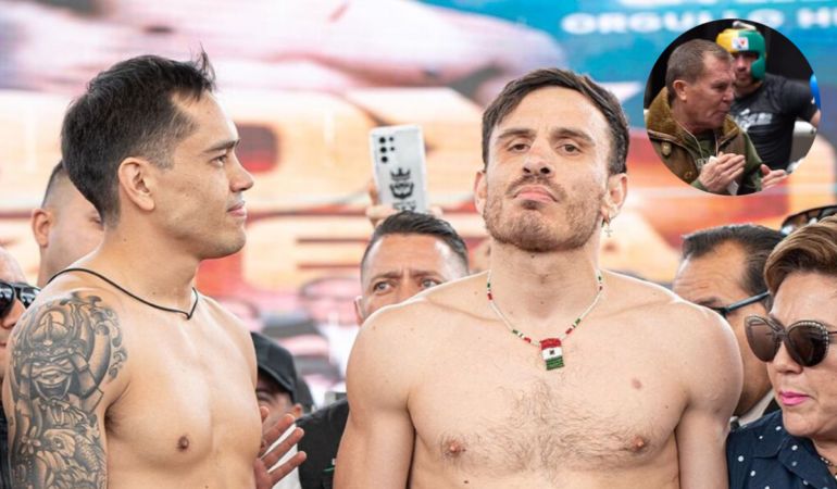 Julio César Chávez visitó a su hijo previo a su pelea ante Misael Rodríguez. Foto: Cortesía
