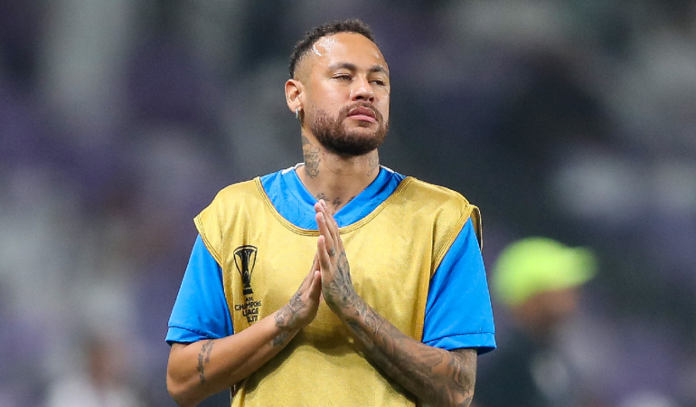 Neymar fue presentado con el Santos de Brasil. Foto: AFP