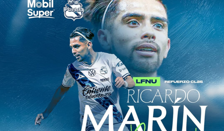 Ricardo Marín es nuevo jugador del Puebla foto_@clubpuebla