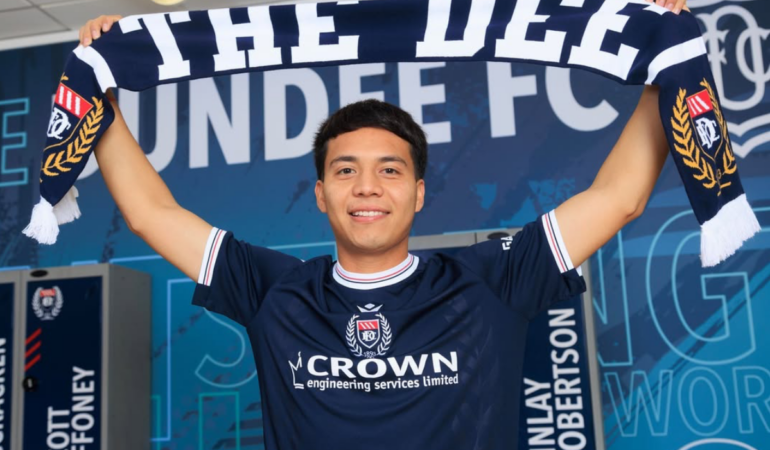 Víctor López es nuevo jugador del Dundee FC _ Foto_ IG Dundee FC