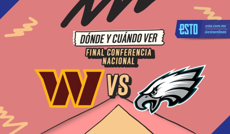 Commanders y Eagles se enfrentan en búsqueda del boleto al Super Bowl / Arte: Abril Hernández