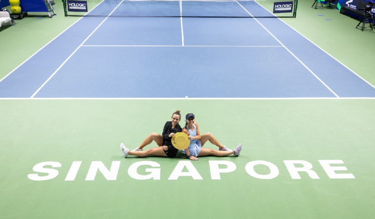 Giuliana Olmos se coronó en el WTA de Singapore. Foto: Cortesía