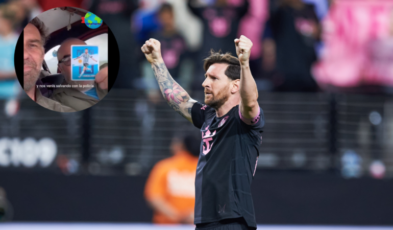 Hermanos argentinos usan tarjeta de Lionel Messi. Foto: Mexsport