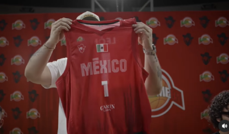Selección mexicana de basquetbol y Carín León hacen alianza. Foto: Cortesía