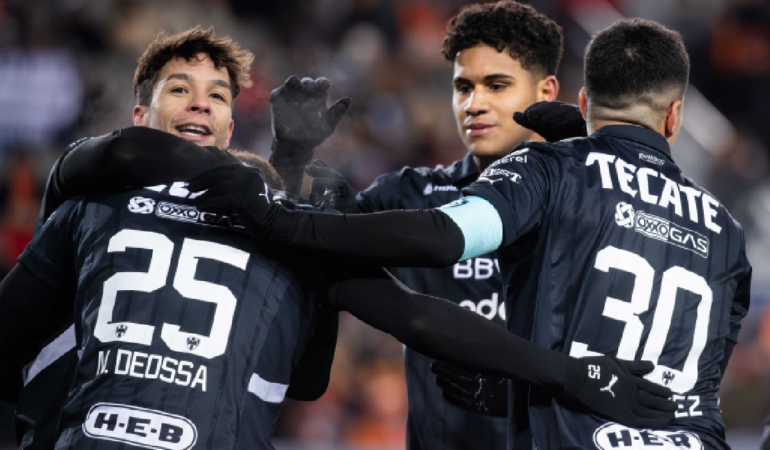 Rayados vence al Forge FC en el partido de ida de la Copa de Campeones de Concacaf. Foto: Mexsport