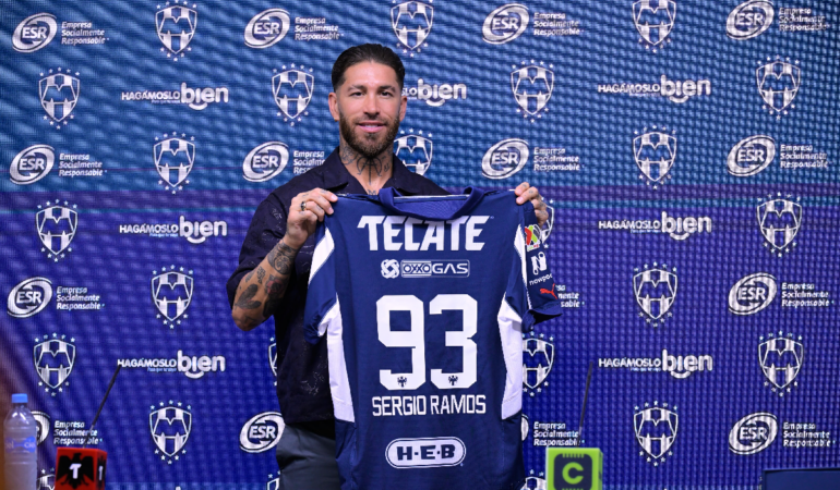 Sergio Ramos fue presentado con Rayados. Foto: Mexsport
