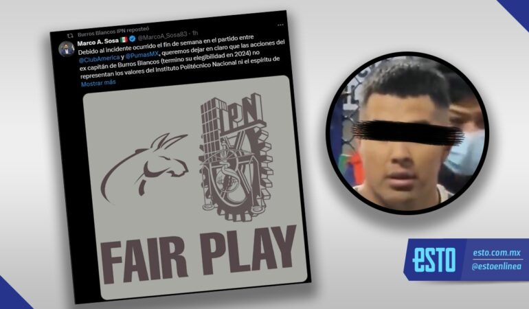 El agresor de una pareja fue capitán de Burros Blancos del IPN, confirman en el Instituto / Arte: Abril Hernández