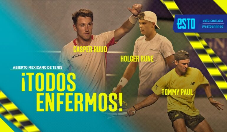 Casper Ruud, Holger Rune y Tommy Paul quedaron fuera del Abierto Mexicano de Tenis / Arte: Noé López