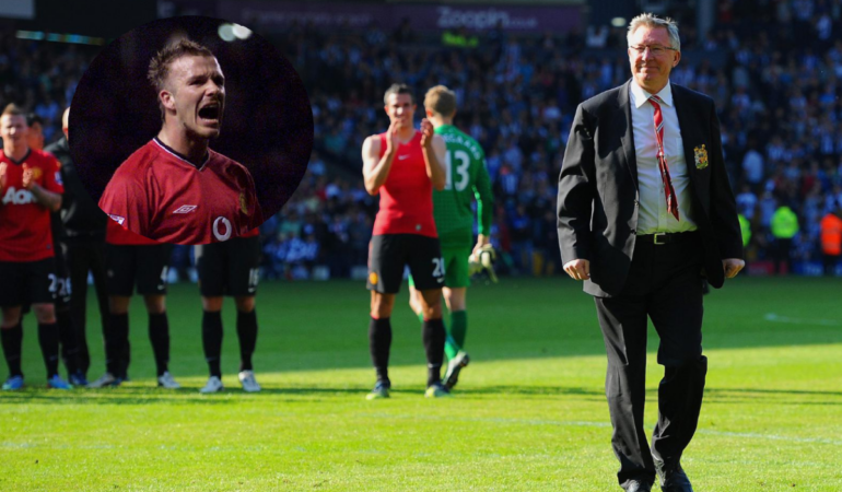 David Beckham y Alex Ferguson tuvieron una fuerte discusión en un partido con el Manchester United / Foto: Manchester United
