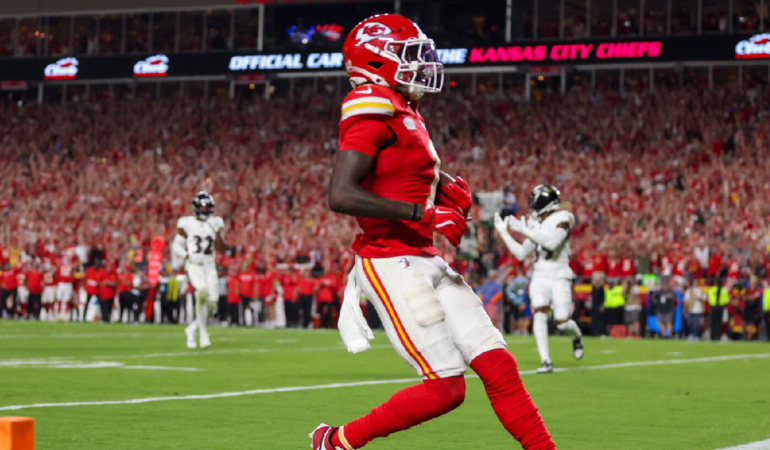 El récord de Xavier Worthy que podría estar en peligro en la NFL. Foto: AFP