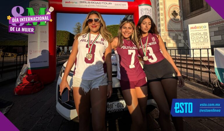 Las seleccionadas de flag football se probaron en el automovilismo. FOTO: ARTURO MÉNDEZ