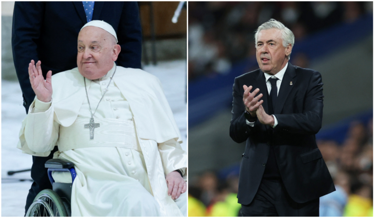 Carlo Ancelotti y el Papa Francisco hicieron una colaboración