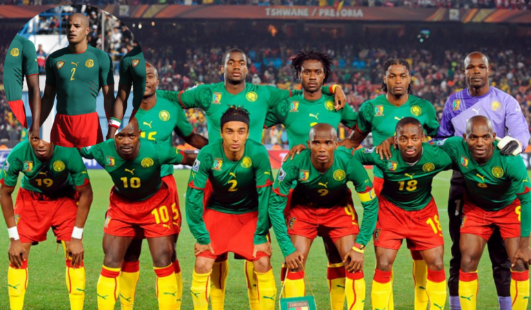 El polémico uniforme de la Selección de Camerún. Foto: AFP