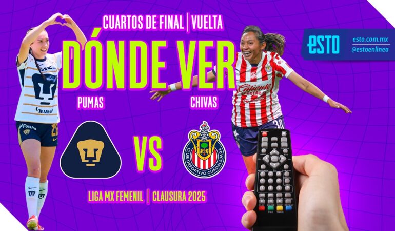 Pumas Femenil vs Chivas dónde ver vuelta cuartos de final