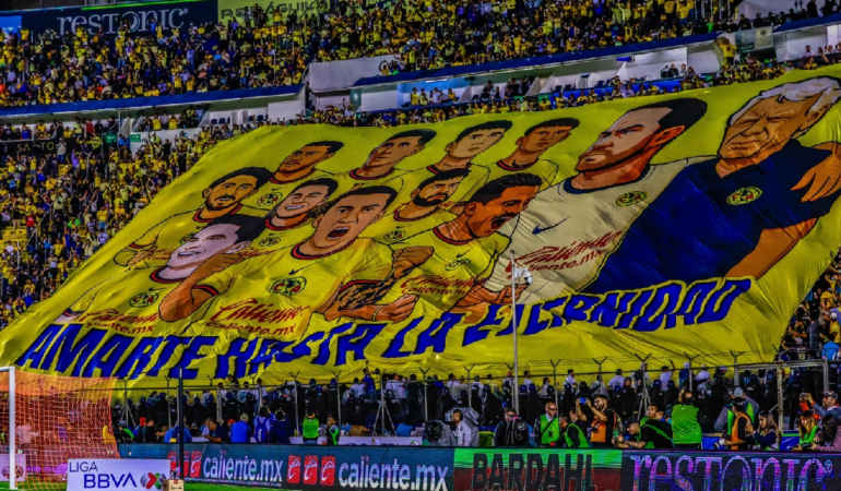 América pinto de amarillo el Ciudad de los Deportes foto_ Luis Garduño