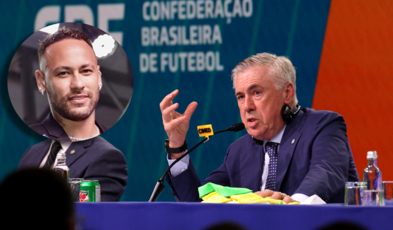 Carlo Ancelotti deja fuera a Neymar de la convocatoria de Brasil / Foto: Reuters