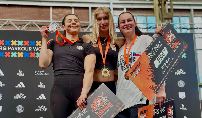 Ella Bucio gana medalla de plata en Copa del Mundo de Parkour / Foto: @Conade
