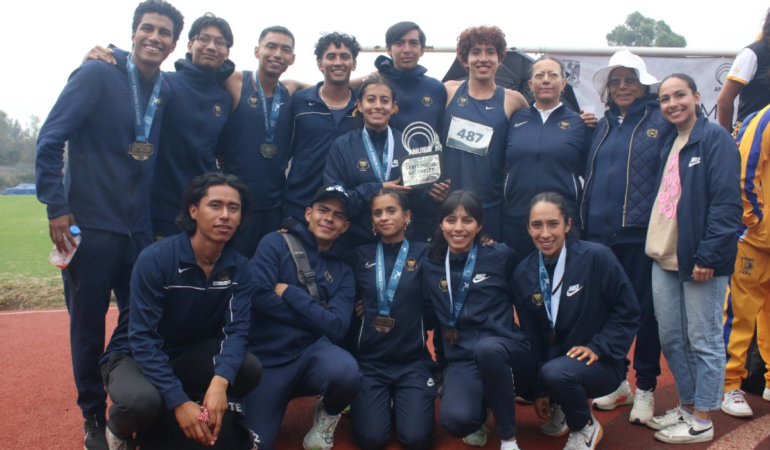 La UNAM brilló en el atletismo universitario. FOTO: CORTERSÍA UNAM