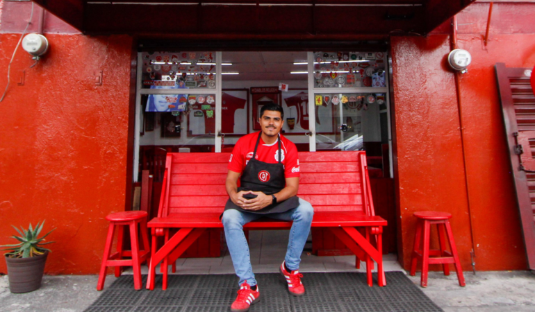 La taquería El patrón es todo un homenaje al Toluca. FOTOS: LESÑIE ARREDONDO