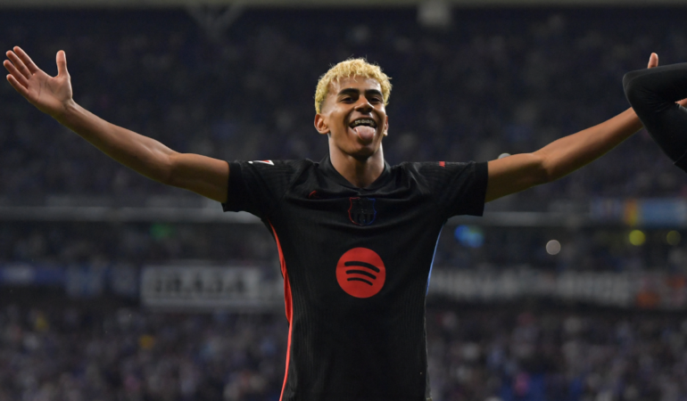 Lamine Yamal es la nueva joyita del Barcelona. FOTO: AFP